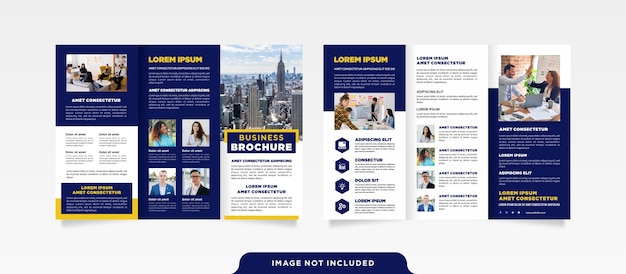 Modello di brochure a tre ante per affari minimalista