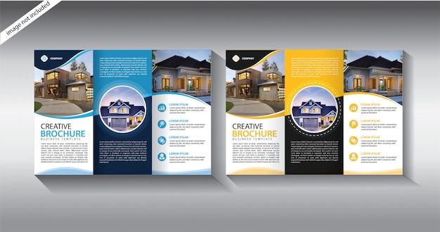 modello di brochure a tre ante per volantino di layout