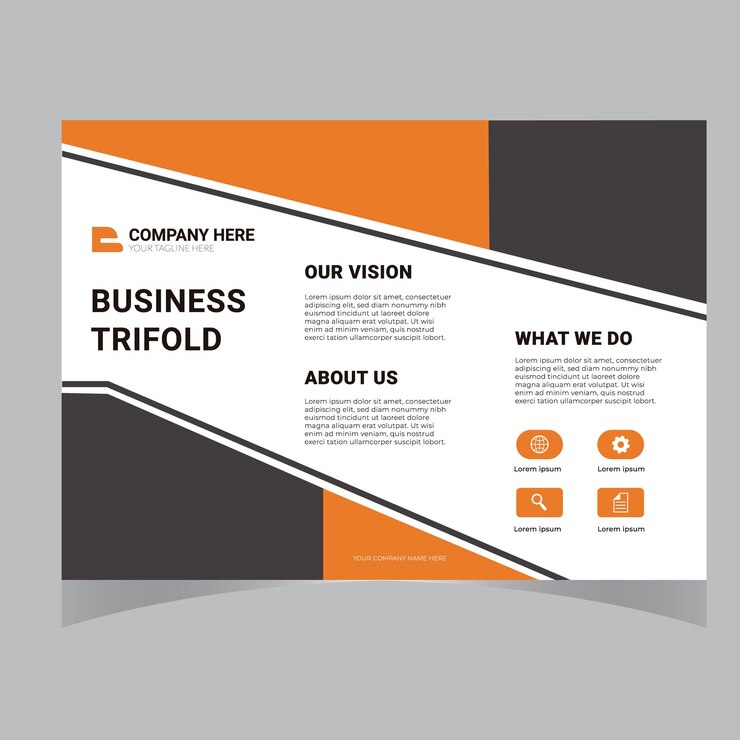 Vettore modello di brochure aziendale a tre ante brochure a tre ante moderna, creativa e professionale