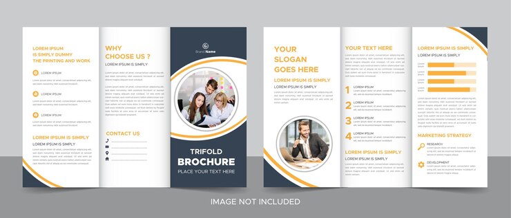 Modello di brochure aziendale a tre ante