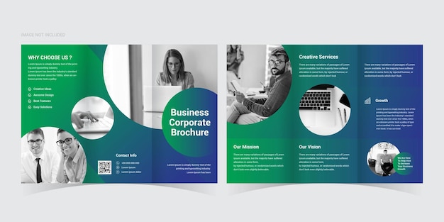 Modello di brochure aziendale a tre ante