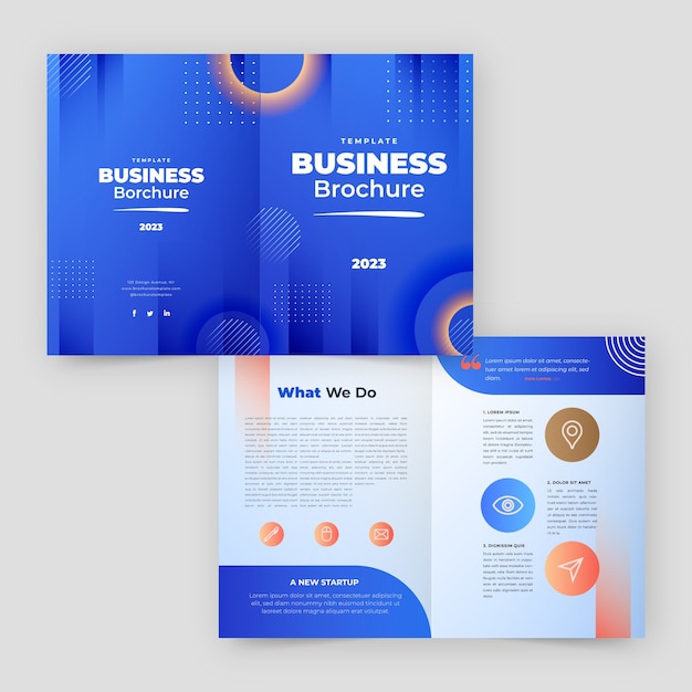 Modello di brochure aziendale sfumato