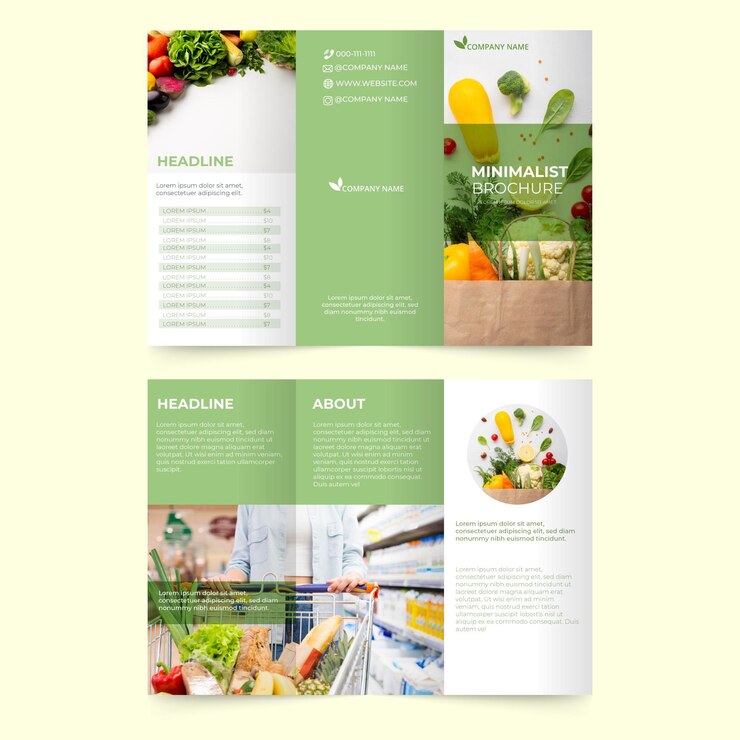 Vettore modello di brochure minimo
