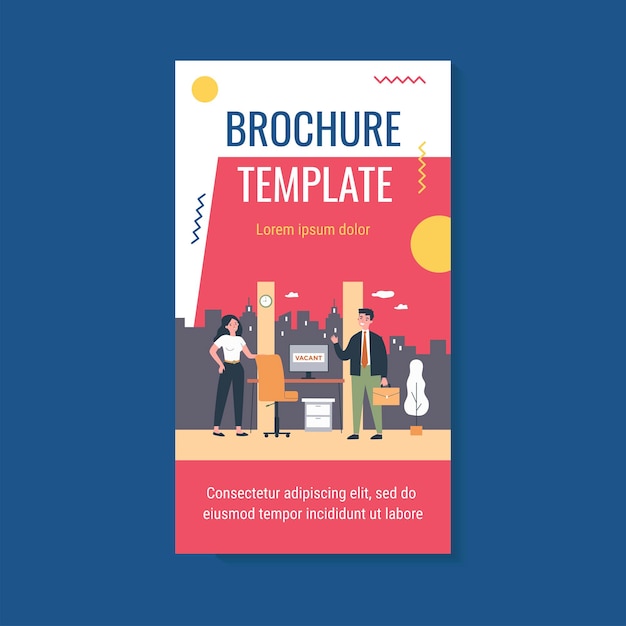 Modello di brochure per l'assunzione e l'occupazione