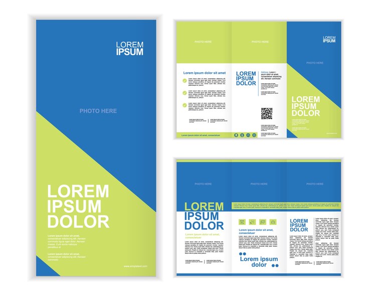 Modello di brochure professionale di tre volte