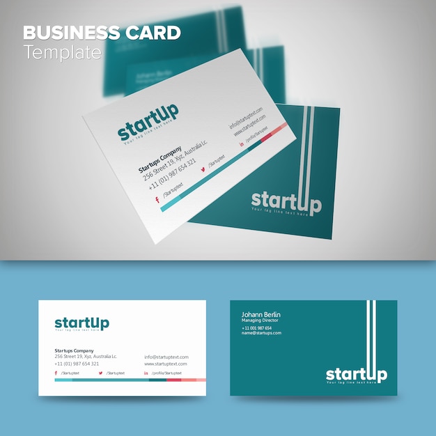 Modello di Business Card di avvio professionale