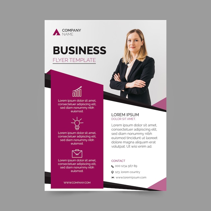 Vettore modello di business flyer design