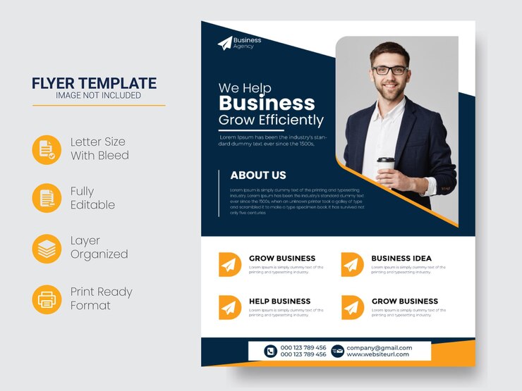Vettore modello di business flyer per brochure copertina aziendale