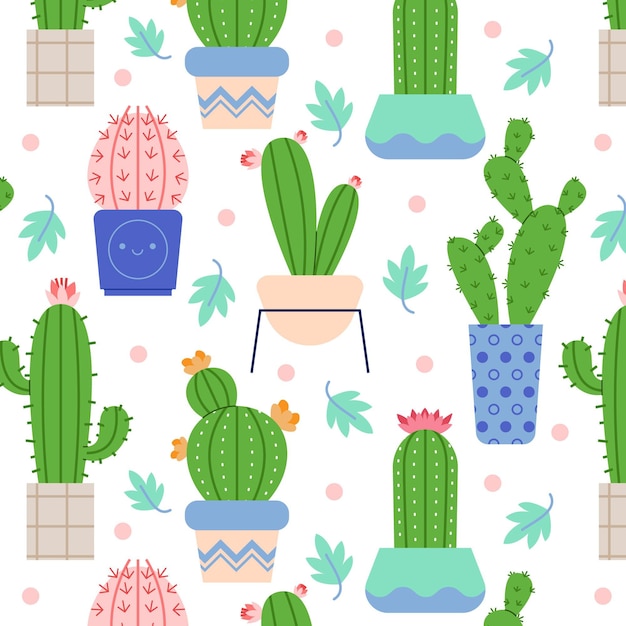 Modello di cactus colorato illustrato