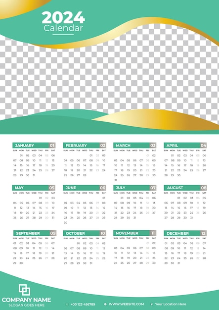 Modello di calendario 2024