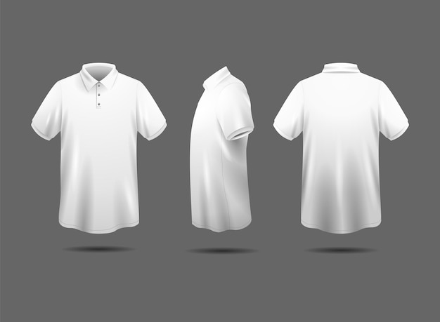 Modello di camicia polo bianca