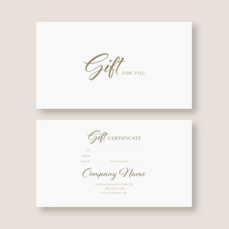 Modello di carta del buono regalo. Buono sconto moderno o layout del certificato, sfondo artistico.