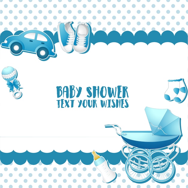Modello di carta di invito Baby Shower