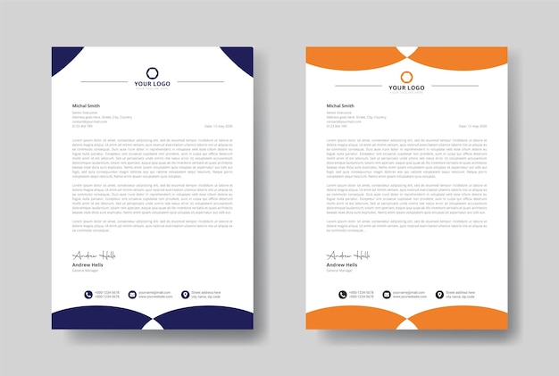 Modello di carta intestata creativo professionale per il tuo business
