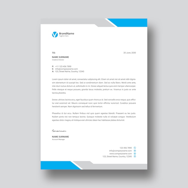 Modello di carta intestata Design
