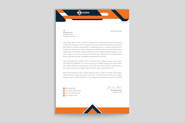 Modello di carta intestata di affari corporativi