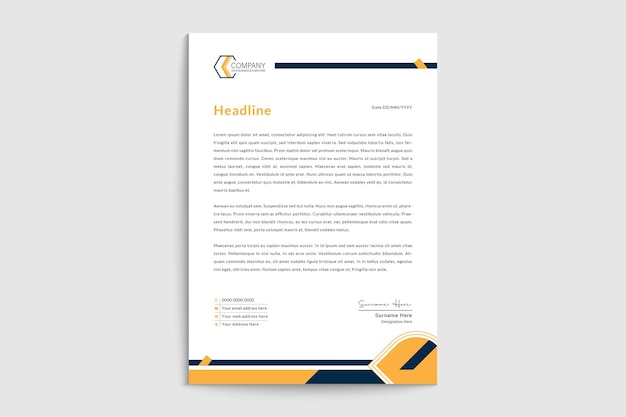Modello di carta intestata di marketing aziendale