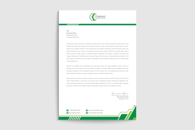 Modello di carta intestata di marketing digitale