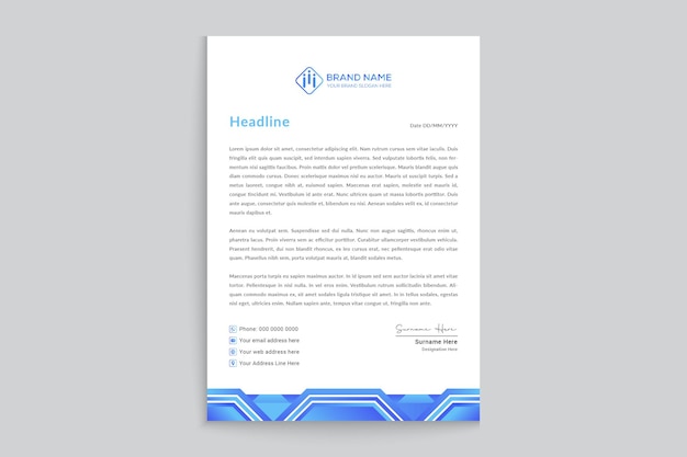 Modello di carta intestata illustrazione vettoriale