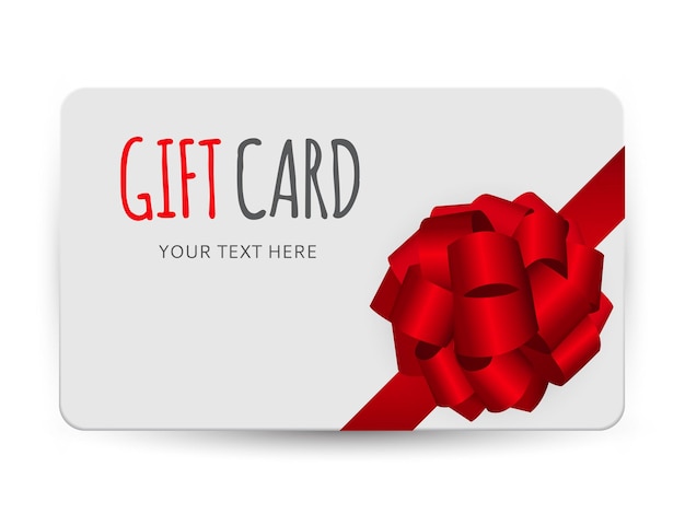 Modello di carta regalo con fiocco e nastro illustrazione vettoriale EPS10