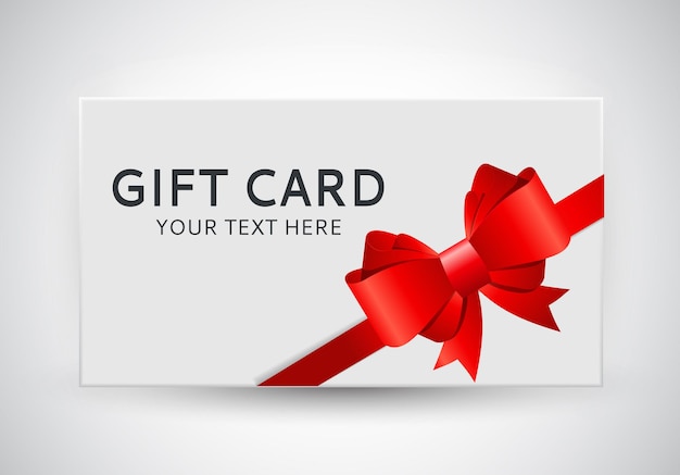 Modello di carta regalo con fiocco e nastro illustrazione vettoriale