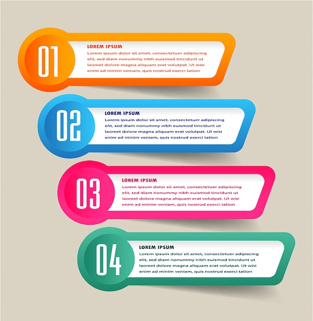 modello di casella di testo di carta moderna, banner Infografica