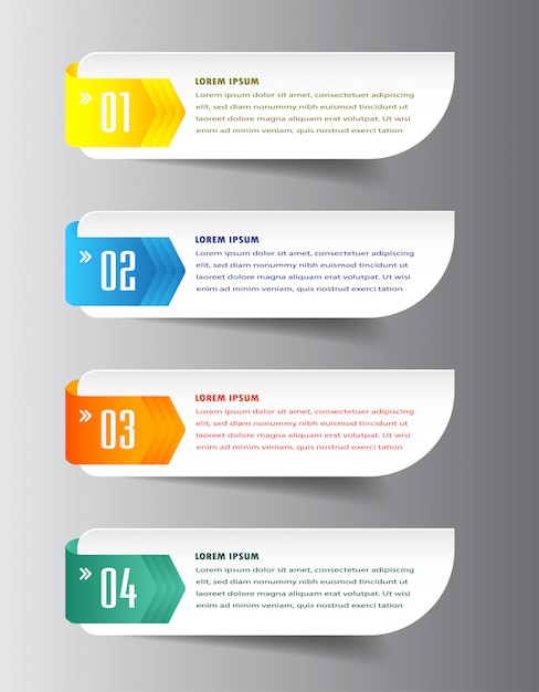 modello di casella di testo di carta moderna, banner Infografica