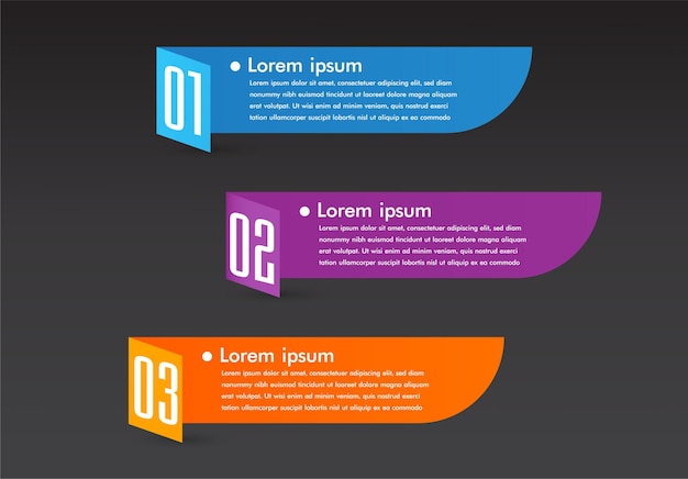 modello di casella di testo moderno banner Infografiche