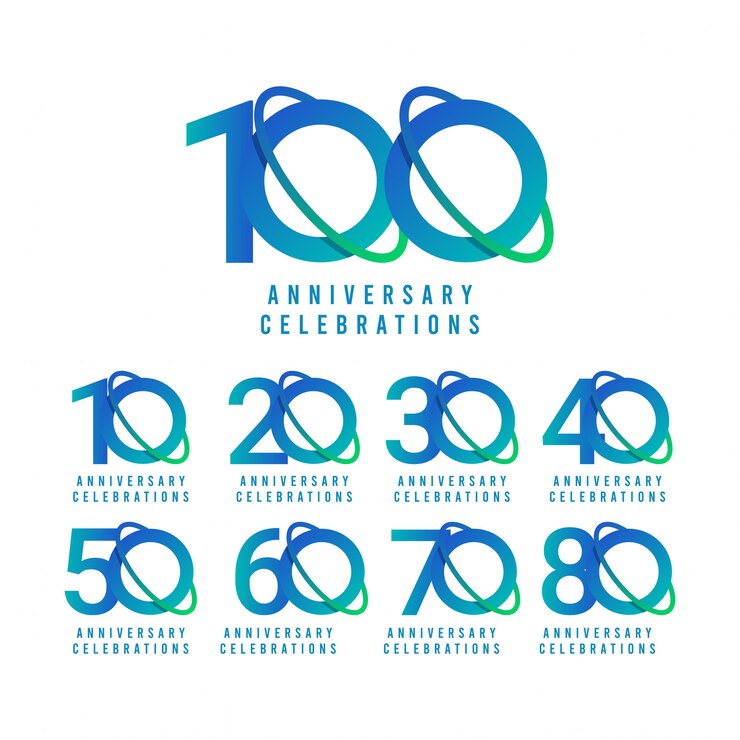 Modello di celebrazioni di anniversario di 100 anni