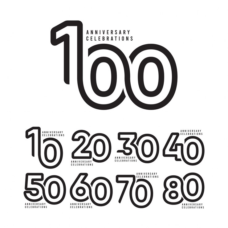 Modello di celebrazioni di anniversario di 100 anni