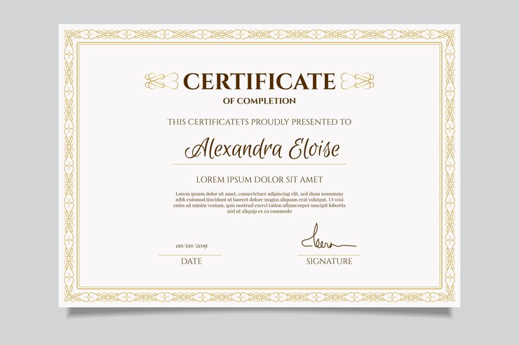 Vettore modello di certificato elegante