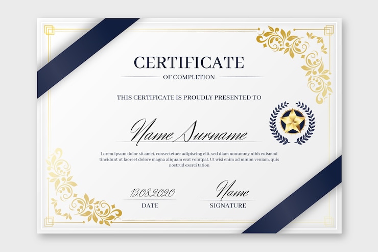 Vettore modello di certificato elegante