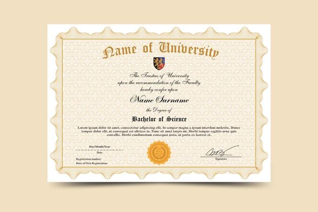 Modello di certificato Guilloche background vector design