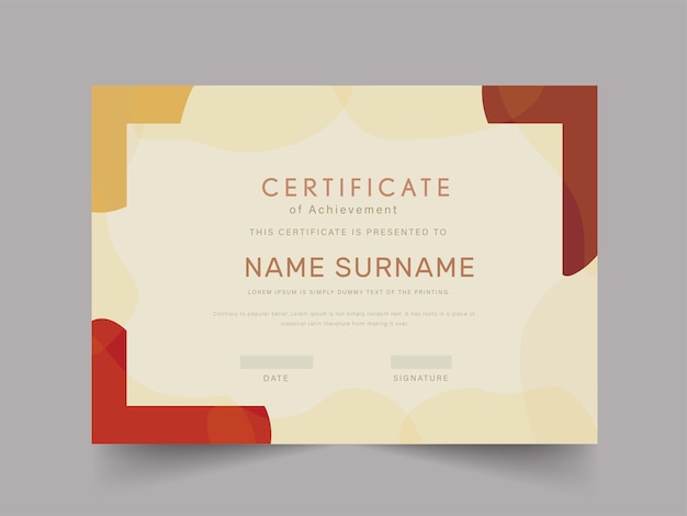 Modello di certificato minimo