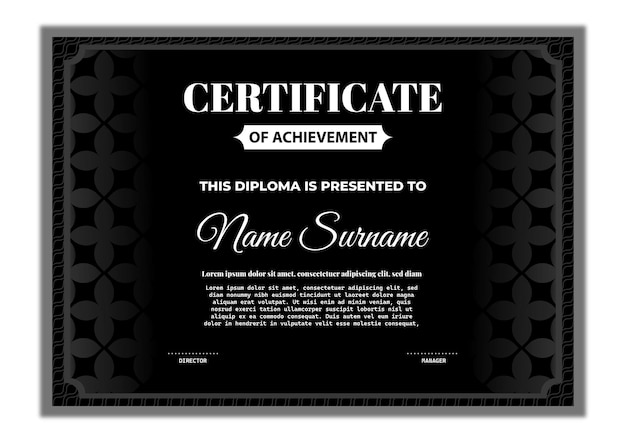 modello di certificato vettoriale moderno