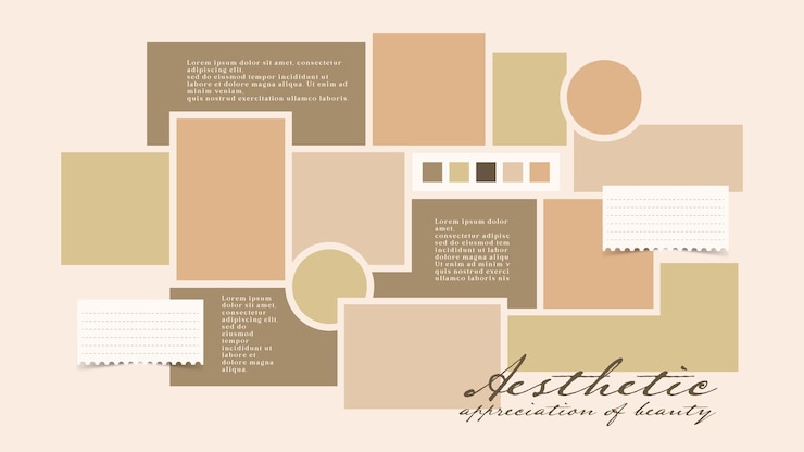 Vettore modello di collage fotografico moodboard immagini griglie