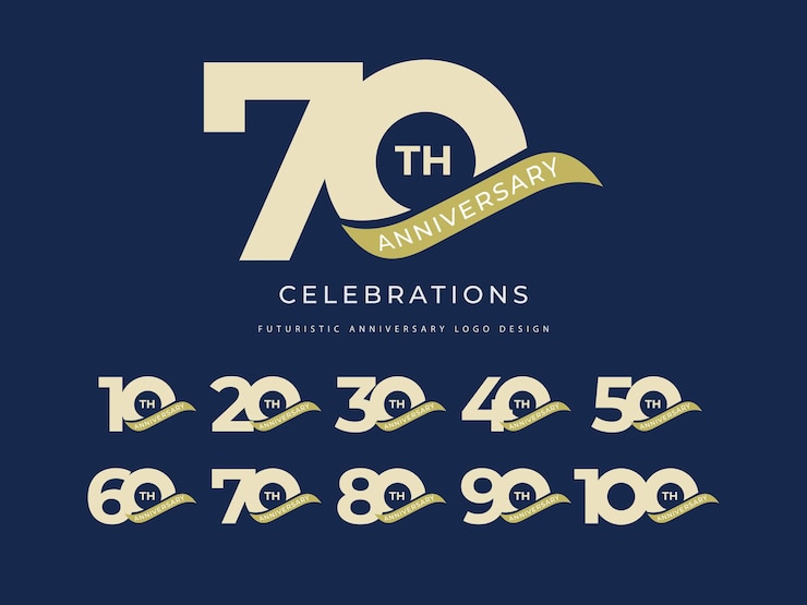 Modello di collezioni di logo per la celebrazione dell'anniversario