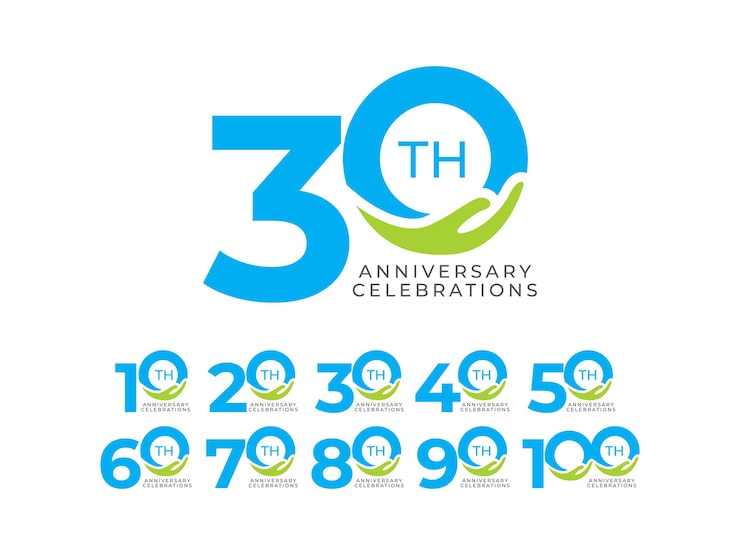 Modello di collezioni di logo per la celebrazione dell'anniversario