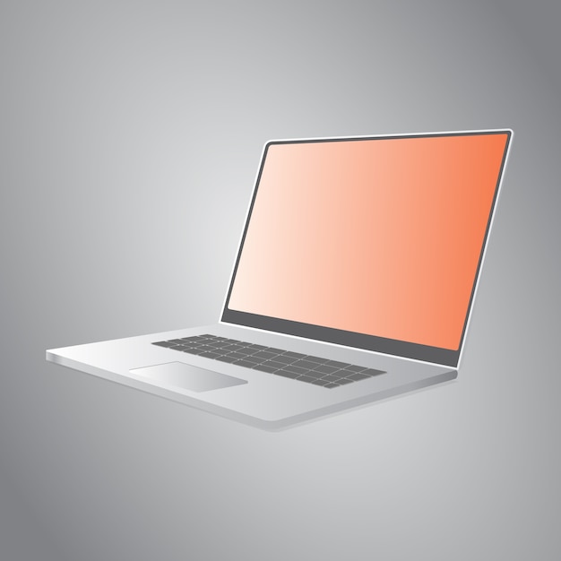 modello di computer portatile modello isometrico