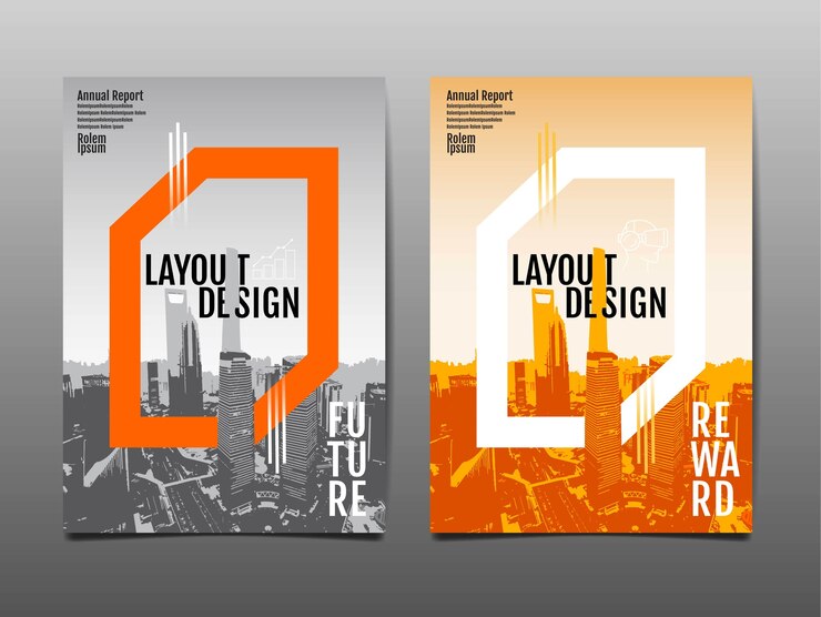 Vettore modello di copertina brochure design