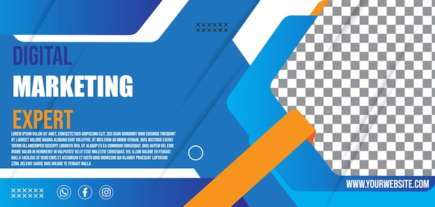 Modello di copertina dei social media aziendali di marketing digitale