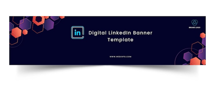Vettore modello di copertina di banner premium di linkedin vettore disegno minimo
