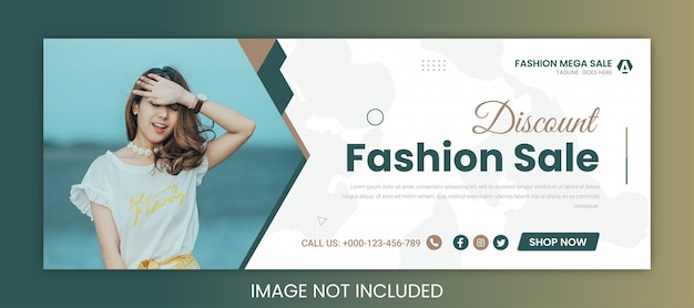 Modello di copertina di facebook di social media di vendita di moda