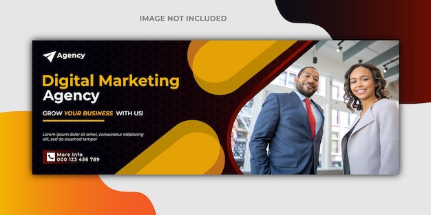 Modello di copertina di Facebook per il marketing digitale e i social media aziendali