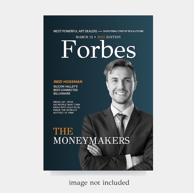 Modello di copertina di una rivista commerciale