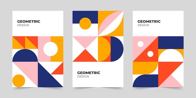 Modello di copertina minimalista astratto concetto di modello geometrico colorato moderno