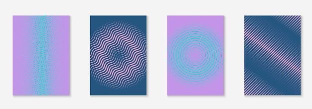 Modello di copertina minimalista impostato con sfumature