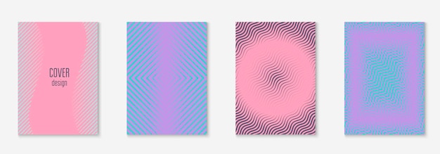Modello di copertina minimalista impostato con sfumature