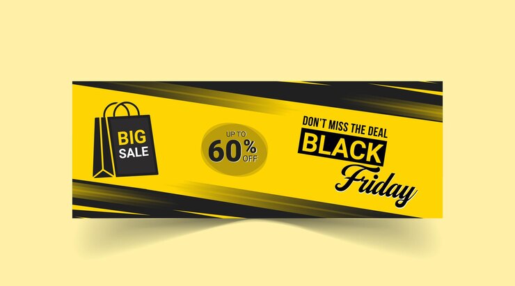 Vettore modello di copertina per i social media del black friday