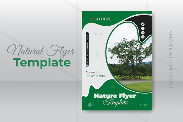 Modello di copertina volantino o brochure a4 natura astratta